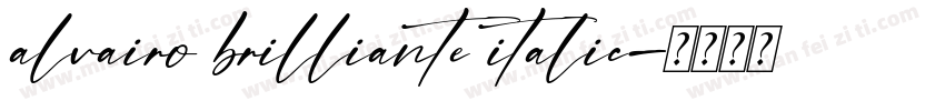 alvairo brilliante italic字体转换